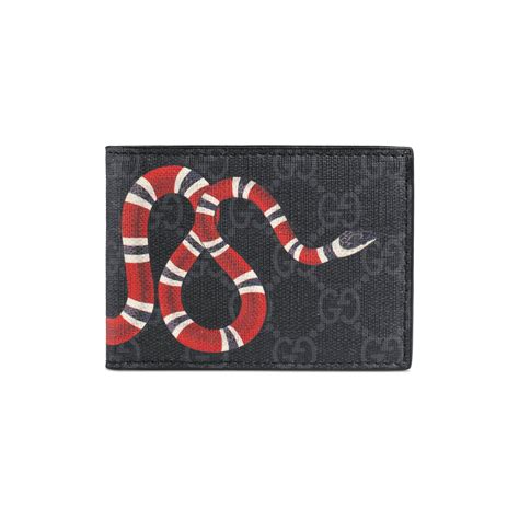 gucci snake wallet blacm|Gucci snake wallet men's.